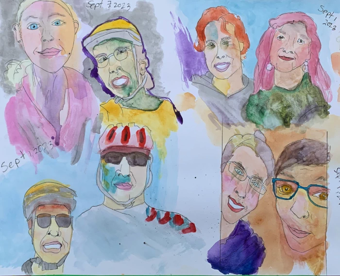 watercolor portraits survivor friends